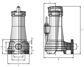 Погружные одноступенчатые дренажно-фекальные насосы Drainex 600