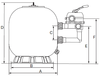 Фильтр Emaux S450 (Opus) (с 6-ти поз. вентилем 1 1/2