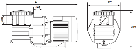 Насос 2,2кВт 220В Emaux SB30 (Opus)