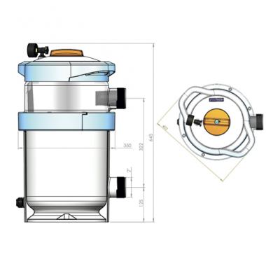 ������� ������ NANOFIBER 150 Ø 350 ��, 10 �3/�, � ������� ������������, ����� �� 50 �3 ��� 64837