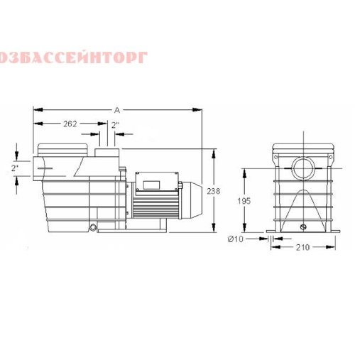 Насос TT-150i с префильтром 22,0м³/час, 220В, FIBERPOOL /XBTTM015/