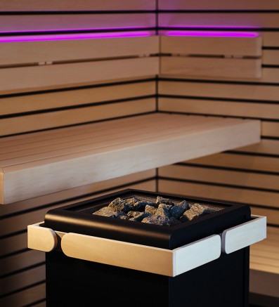 Печь для сауны Sentiotec Concept R, 9 кВт, нержавеющая сталь Артикул: CP-R-090. Размер: 519x523x725. Объем: 9-10 м³.