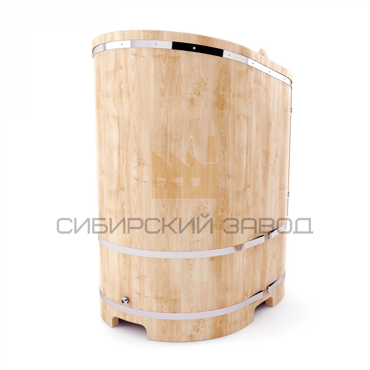 Фитобочка овальная со скосом Вес: 80кг ДxВxГ: 130см