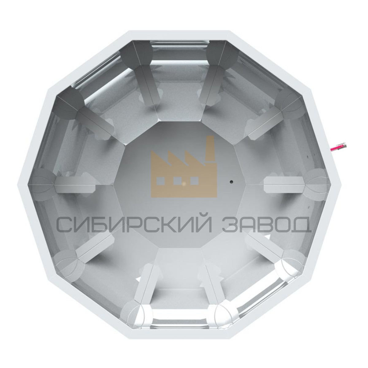 Банный чан 10 граней под самоотделку 1000 литров