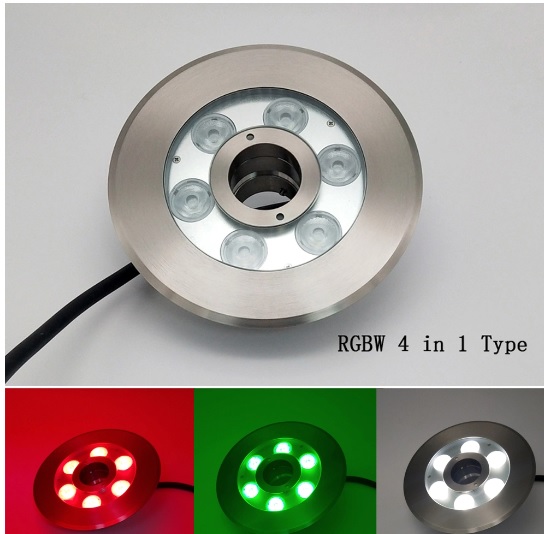 Светильники светодиодные для ПЕШЕХОДНЫХ фонтанов IP68 / 170AquaGMK- 9*1W
