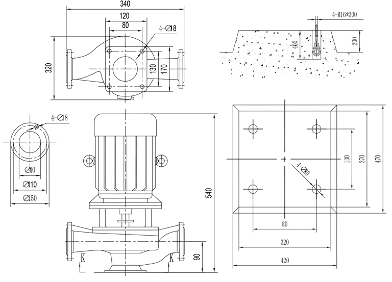 Размеры TPH40-200A